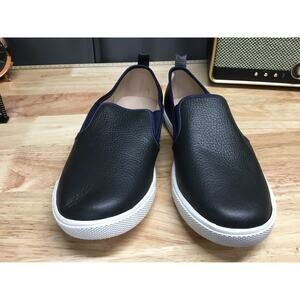 Elephantito Classic Sneakers Women's 6 Black Faux Leather Low Top Comfort Shoes